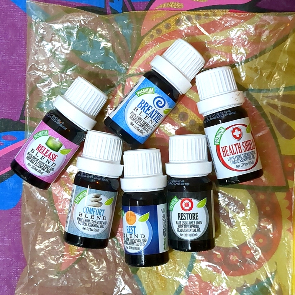Set of Six Pure & Natural Essential Oils